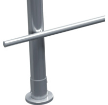 Poteau de garde corps en métal avec support de main courante et bride de sol ronde pour montage d escalier ou de balcon