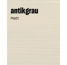 Holzoberfläche in der Farbe antikgrau mit matter Textur.
