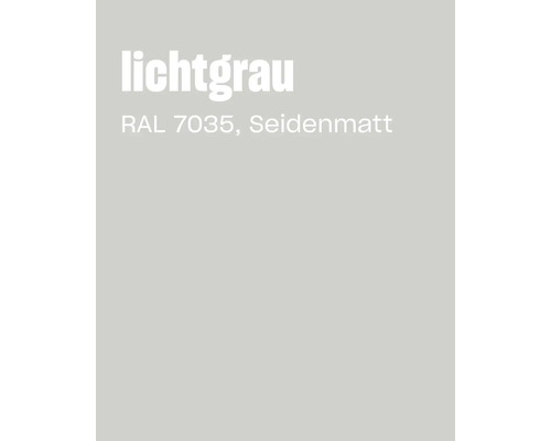Nuancier gris clair RAL 7035 avec finition satinée