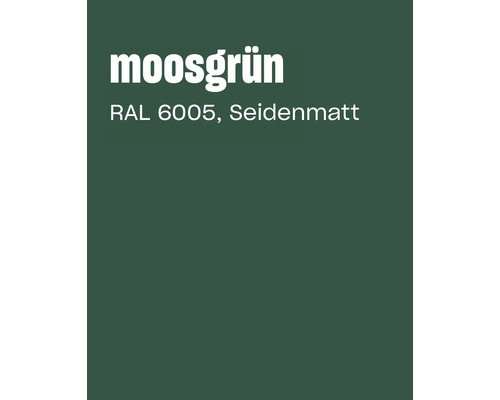 Nuancier vert mousse RAL 6005 en finition satinée