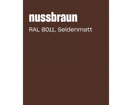 Nuancier brun noisette RAL 8011 avec finition satinée mate