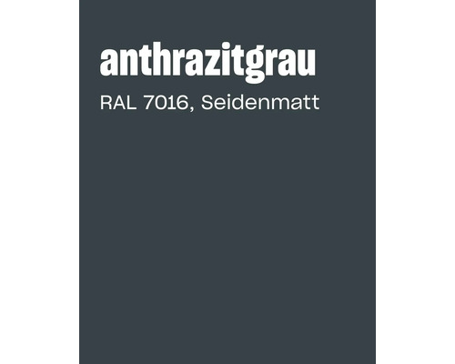Nuancier gris anthracite RAL 7016 avec finition satinée