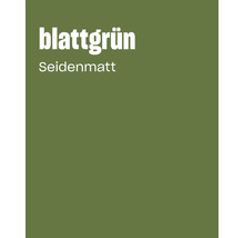 Wandfarbe in blattgruen mit seidenmatter Oberflaeche