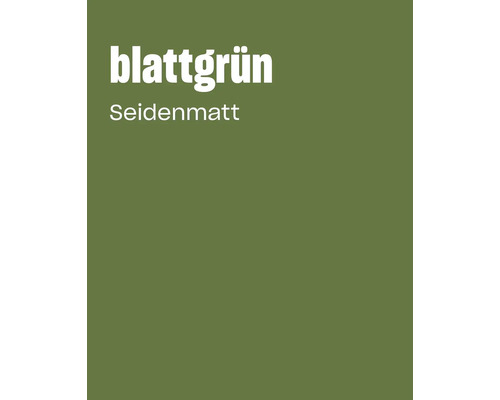 Wandfarbe in blattgruen mit seidenmatter Oberflaeche