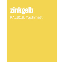 Échantillon de couleur jaune zinc RAL 1018 mat