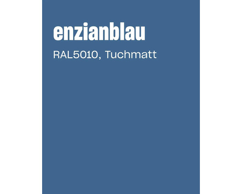 Farbmuster Enzianblau RAL 5010 in Tuchmatt
