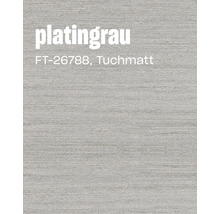 Musteroberfläche in platingrau mit tuchmatter Textur und Modellnummer FT 26788