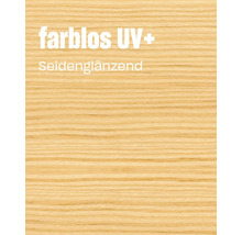 Surface en bois avec lasure de protection UV incolore et satinée