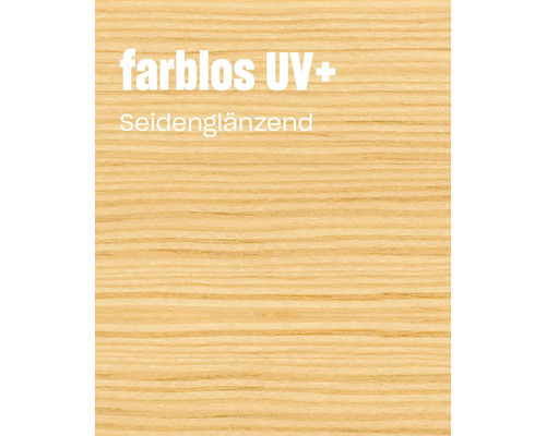 Surface en bois avec lasure de protection UV incolore et satinée