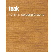 Lasure pour bois teinte teck RC 545 satiné sous forme d echantillon de couleur