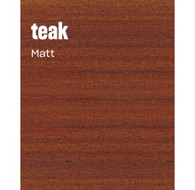 Échantillon de bois avec lasure en teck mat