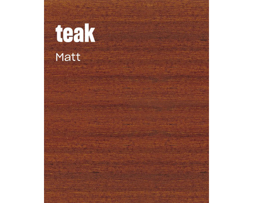 Échantillon de bois avec lasure en teck mat