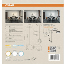 Technische Daten und Montageanleitung für Osram Decor Circle LED Pendelleuchte mit Click CCT Funktion zur Auswahl der Farbtemperatur.