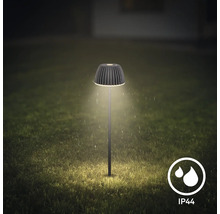 Borne lumineuse LED moderne pour le jardin avec indice de protection IP44 contre les éclaboussures sous la pluie