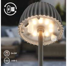 Lampe de table LED à batterie avec connexion USB C, batterie rechargeable intégrée et interrupteur marche arrêt
