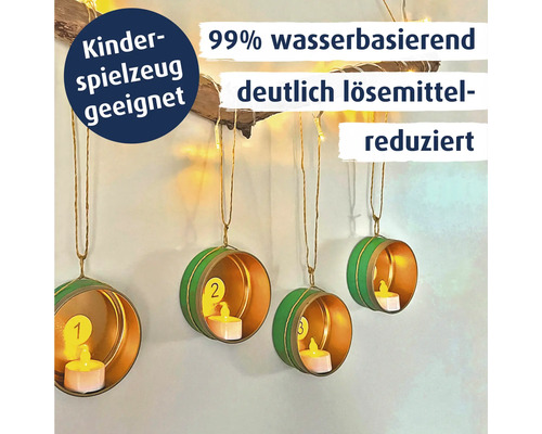 Dekorative hängende Dosen als Kerzenhalter mit Zahlen, geeignet für Kinderspielzeug und wasserbasiert mit reduzierten Lösemitteln.