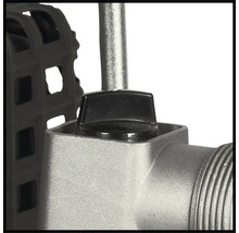 Vue détaillée d une valve sur une pompe de jardin ou un surpresseur domestique avec bouton rotatif.