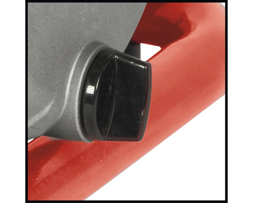 Bouton rotatif noir pour outil électrique sur un cadre métallique robuste.