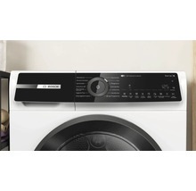 Panneau de commande d un sèche linge Bosch Serie 6 avec affichage numérique, sélecteur de programme et symbole Wi-Fi.
