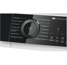 Panneau de commande d un sèche linge avec sélecteur de programme et affichage numérique pour divers programmes de séchage et fonction wifi.