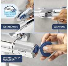 Installation et maintenance d un mitigeur thermostatique avec clé de montage incluse pour une installation et un réglage de température simples