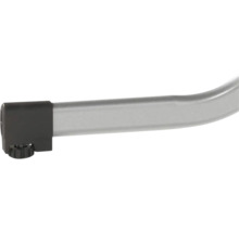 Tube en métal d un pied réglable avec embout en plastique noir
