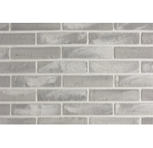 Wand mit Verblendern im Mauerwerksverband mit hellen Fugen