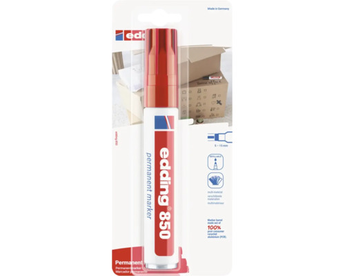 edding 850 Permanentmarker mit Keilspitze 5 bis 15 Millimeter in Blisterverpackung