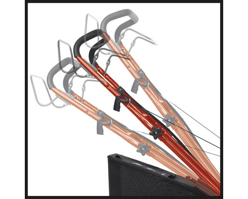 Guidon réglable en hauteur pour tondeuse à gazon avec poignée pliable