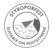 Symbole pour la compatibilité avec le polystyrène pour une utilisation avec des bombes aérosol