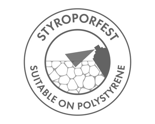 Symbole pour la compatibilité avec le polystyrène pour une utilisation avec des bombes aérosol
