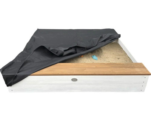 Sandkasten aus Holz mit Abdeckplane