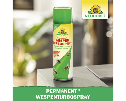 Neudorff Permanent Wespenturbospray Sprühdose zur Bekämpfung von Wespennestern mit einer Reichweite von bis zu 4 Metern.