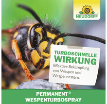 Neudorff Permanent Wespenturbospray zur effektiven Bekämpfung von Wespen und Wespennestern mit turboschneller Wirkung.