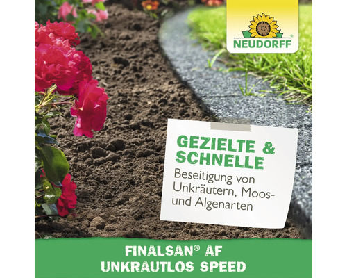 Neudorff Finalsani AF Unkrautlos Speed zur schnellen Bekämpfung von Unkraut, Moos und Algen im Garten.