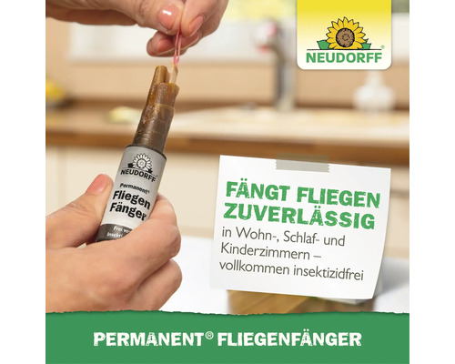 Neudorff Permanent Fliegenfänger zum insektizidfreien Fangen von Fliegen in Wohn- Schlaf- und Kinderzimmern.