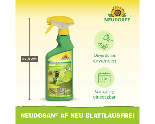 Neudorff Neudosan AF Neu Blattlausfrei Sprühflasche mit 27,5 Zentimeter Höhe zur Schädlingsbekämpfung an Obst, Gemüse und Zierpflanzen