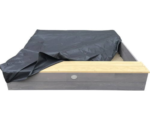Bac à sable en bois avec banc et bâche de protection