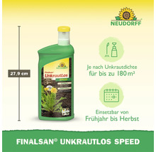 Neudorff Finalsan UnkrautLos Speed Unkrautvernichter in der 27,9 Zentimeter hohen Flasche für bis zu 180 Quadratmeter von Frühjahr bis Herbst.