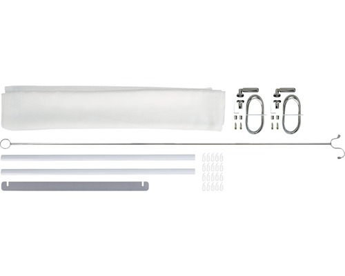 Garniture de tringle à rideaux complète avec rideau, tringle, ferrures et accessoires