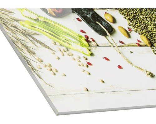 Acrylglasbild mit Lebensmittelmotiven