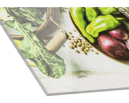 Acrylglasbild mit Gemüsearrangement