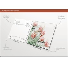 Glasbild Flower bed I 50x50 cm