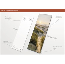 Glasbild Weg zum Strand II 30x80 cm