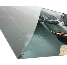 Image murale avec lac de montagne et barque