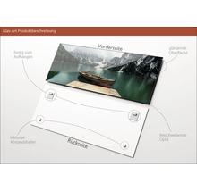 Glasbild Wildsee II 50x125 cm