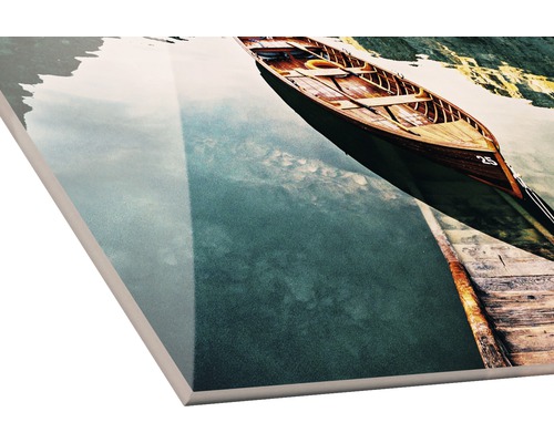 Dekorplatte mit Bootsmotiv