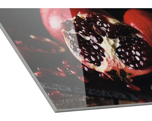 Image en verre acrylique avec motif de grenade