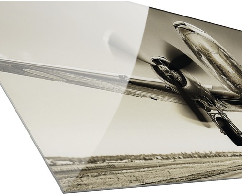 Image en verre acrylique avec un avion