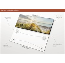 Glasbild Wilder Strand 30x80 cm